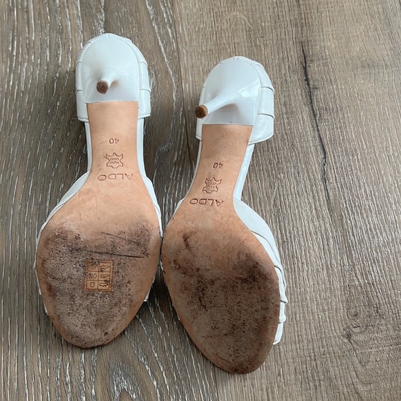 White leather healed Aldo sandals size 10 (40) - Picture 5 of 5